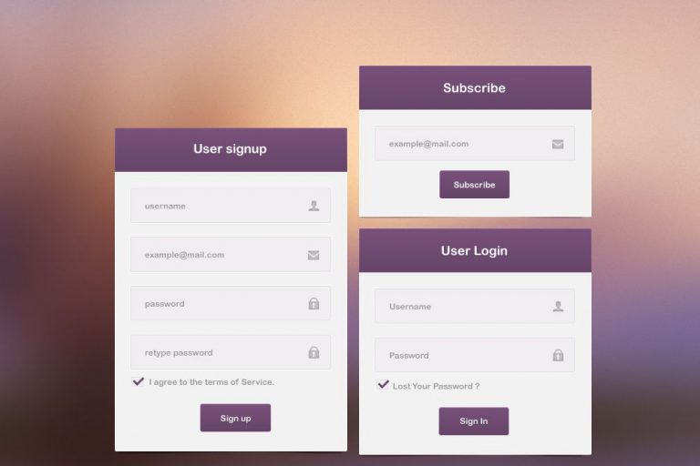 внешний вид формы